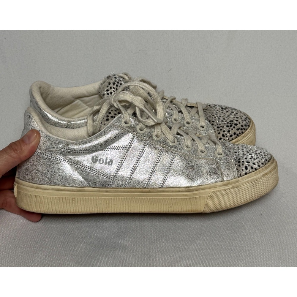 Gola Orchid II Cheetah Womens Silver Metallic Animal Print Sneaker CLA466 Size 9 - Picture 11 of 11